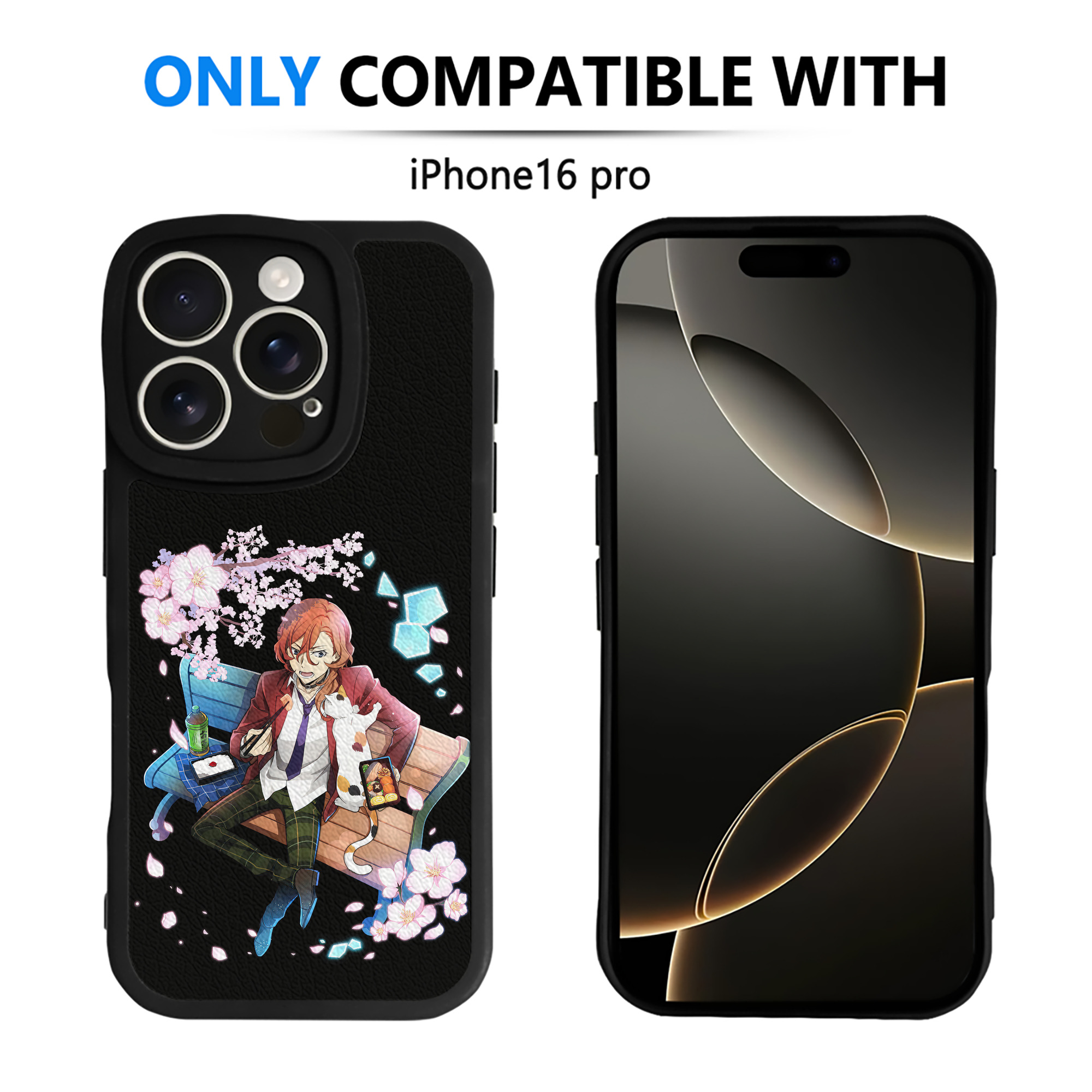 （画像用） 文豪ストレイドッグス Bungo Stray Dogs 【iPhone 16シリーズ対応】シリコンスマホケース（レザー調） 材質：シリコン